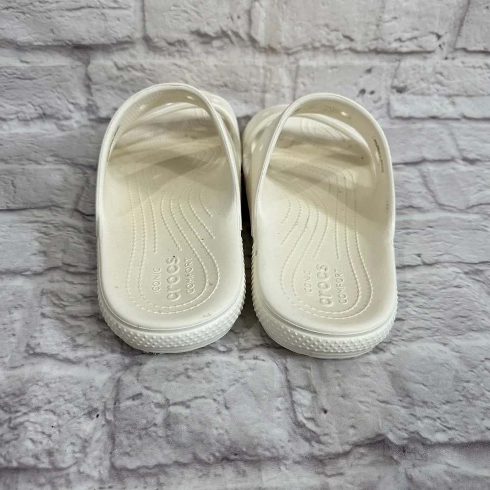 Iconic Crocs Comfort White Mens 11 Sandals Slides